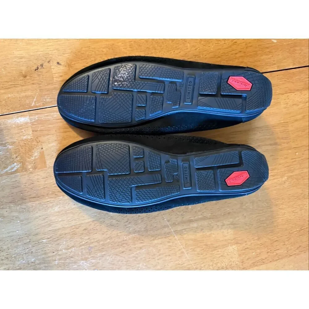NexPero Men’s Black Perforated Driving Loafers Slip On Comfort Casual Shoes SZ 9